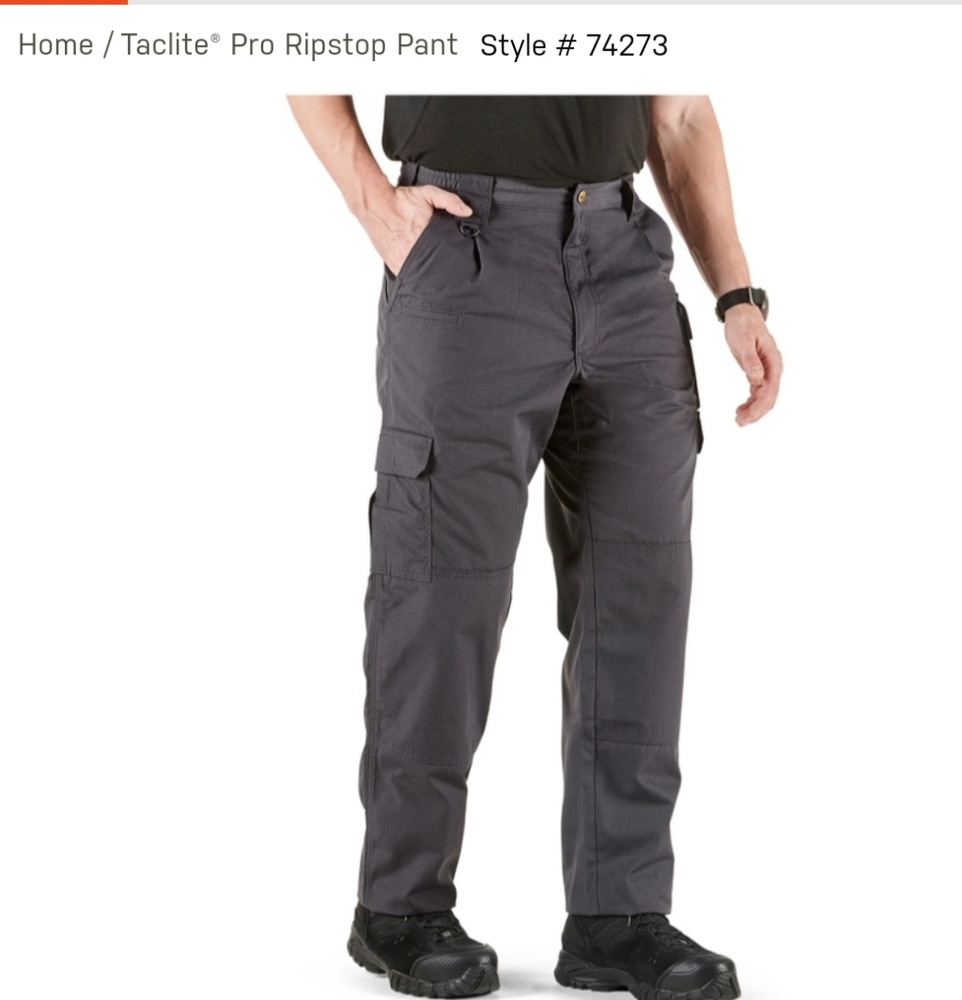 5.11 TACLITE® PRO RIPSTOP PANT size 34/34 color Charcoal